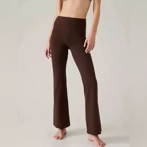 Athleta Salutation Stash Flare Pant // Toasted Brown